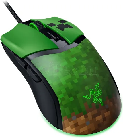 Photo de Souris filaire Gamer Razer Cobra Minecraft (Vert/Noir)