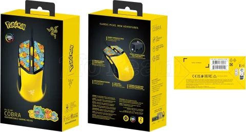 Photo de Souris filaire Gamer Razer Cobra Pokemon Kanto Starters (Jaune)