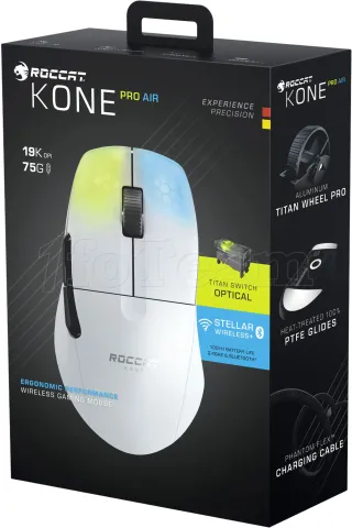 Photo de Souris filaire Gamer Roccat Kone Pro Air RGB (Blanc)