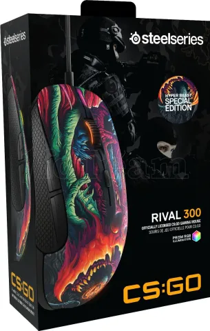 Photo de Souris filaire Gamer SteelSeries Rival 300 CS:GO Hyper Beast Edition RGB (Motif dédié)