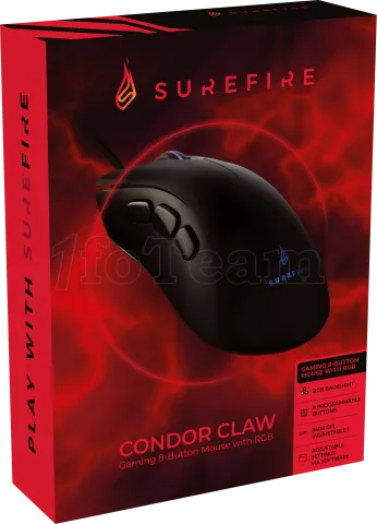Photo de Souris filaire Gamer Verbatim SureFire Condor Claw RGB (Noir)