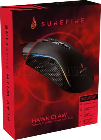 Photo de Souris filaire Gamer Verbatim SureFire Hawk Claw RGB (Noir)