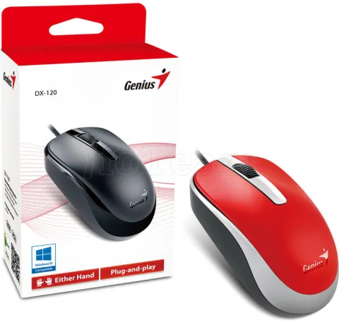 Photo de Souris filaire Genius DX-120 USB (Rouge)