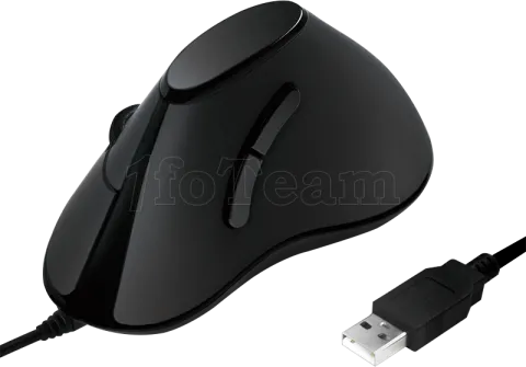 Photo de Souris filaire LogiLink verticale pour droitier (Noir)