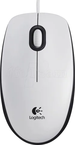 Photo de Souris filaire Logitech B100 Optical USB (Blanc)