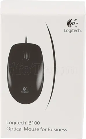 Photo de Souris filaire Logitech B100 Optical USB (Blanc)