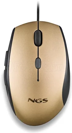 Photo de Souris filaire NGS Moth (Noir/Or)