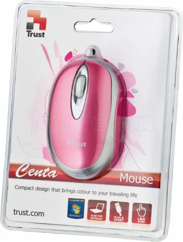 Photo de Souris filaire Trust Centa mini mouse (Rose/Gris)