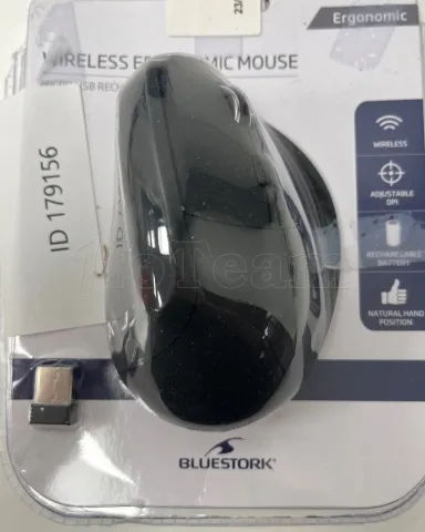 Photo de Souris sans fil Bluestork Ergonomic Mouse pour droitier (Noir) - ID 179156