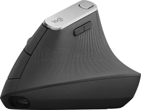 Photo de Souris sans fil Bluetooth ergonomique Logitech MX Vertical (Noir)