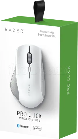 Photo de Souris sans fil Bluetooth ergonomique Razer Pro Click (Blanc)