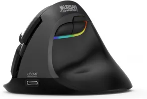 Photo de Souris sans fil Bluetooth ergonomique Urban Factory Ergo Pro RGB pour droitier (Noir)