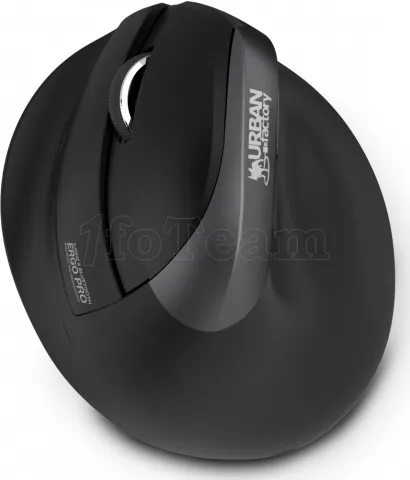 Photo de Souris sans fil Bluetooth ergonomique Urban Factory Ergo Pro RGB pour gaucher (Noir)