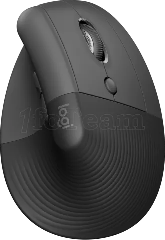 Photo de Souris sans fil Bluetooth ergonomique verticale Logitech Lift Business pour droitier (Noir)