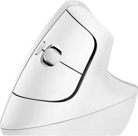 Photo de Souris sans fil Bluetooth ergonomique verticale Logitech Lift pour droitier (Blanc)