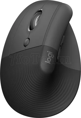 Photo de Souris sans fil Bluetooth ergonomique verticale Logitech Lift pour gaucher (Noir)