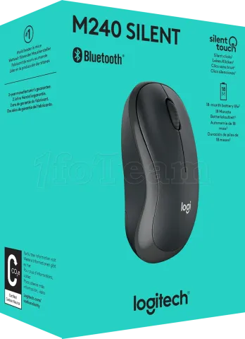 Photo de Souris sans fil Bluetooth Logitech M240 Silent (Noir)