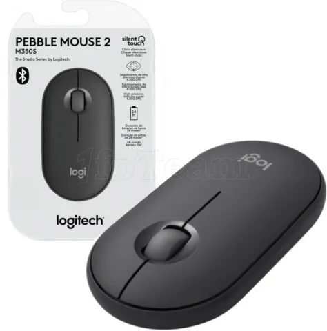 Photo de Souris sans fil Bluetooth Logitech Pebble 2 M350s (Noir)