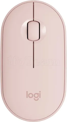 Photo de Souris sans fil Bluetooth Logitech Pebble M350 (Rose)