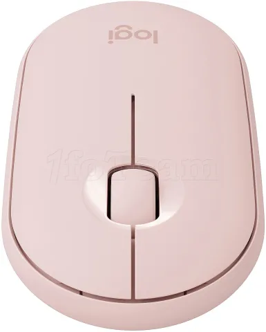 Photo de Souris sans fil Bluetooth Logitech Pebble M350 (Rose)