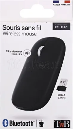 Photo de Souris sans fil Bluetooth T'nB Dual Connect (Noir)