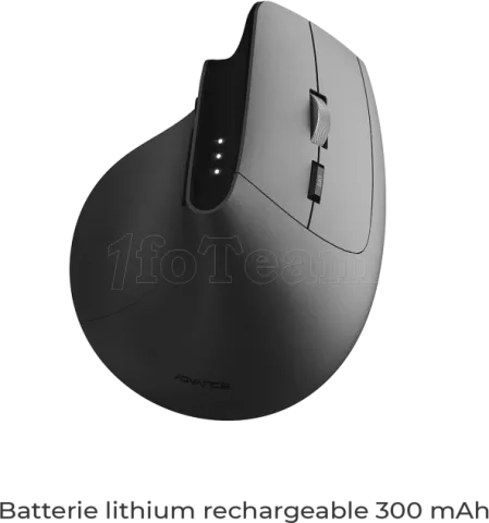 Photo de Souris sans fil ergonomique Advance Vertical FX (Noir)