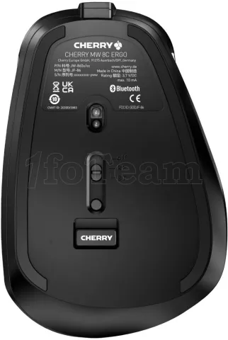 Photo de Souris sans fil ergonomique Cherry MW 8C Ergo (Noir/Gris)