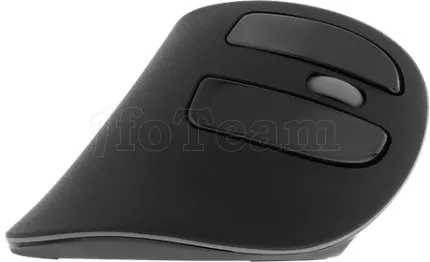 Photo de Souris sans fil ergonomique Deltaco Office Silent Clicks 320 pour droitier (Noir)