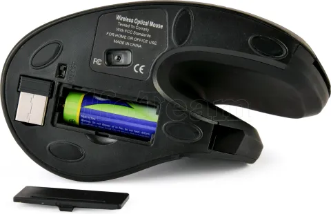 Photo de Souris sans fil ergonomique Gembird MUSW-ERGO-03 (Noir)