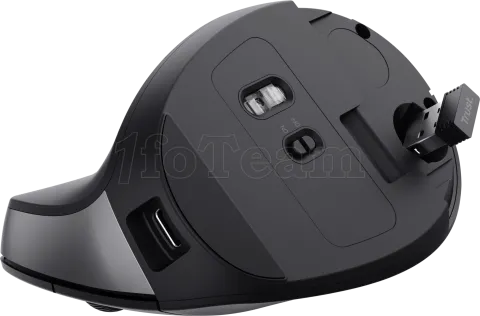 Photo de Souris sans fil ergonomique Trust Bayo II (Noir)