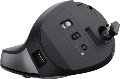 Photo de Souris sans fil ergonomique Trust Bayo+ (Noir)