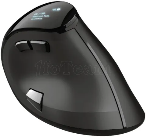 Photo de Souris sans fil ergonomique Trust Verticale pour droitier Voxx (Noir)