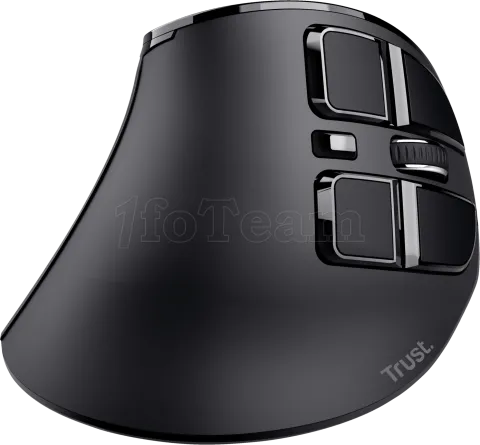 Photo de Souris sans fil ergonomique Trust Verticale pour droitier Voxx (Noir)