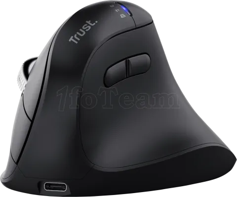 Photo de Souris sans fil ergonomique Trust Vyran (Noir)