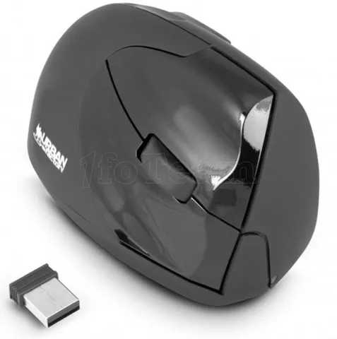 Photo de Souris sans fil ergonomique Urban Factory pour gaucher (Noir) -- Id : 170006