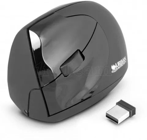 Photo de Souris sans fil ergonomique Urban Factory pour gaucher (Noir)