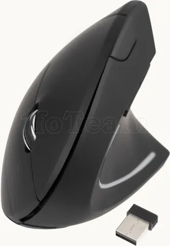 Photo de Souris sans fil ergonomique verticale Tooq TQMWG-1104-B (Noir)