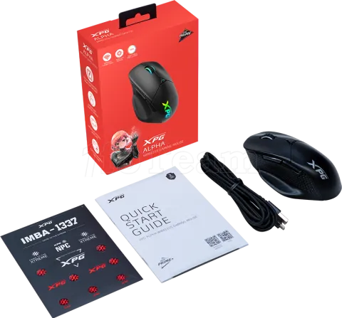 Photo de Souris sans fil Gamer Adata XPG Alpha RGB (Noir)