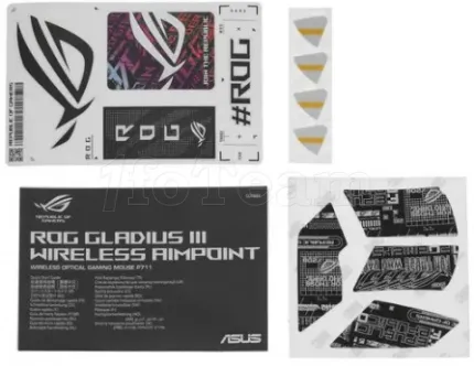 Photo de Souris sans fil Gamer Asus Rog Gladius III Aimpoint (Blanc)