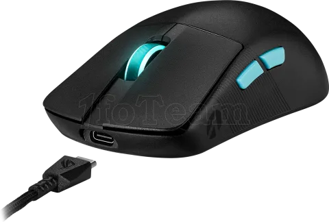 Photo de Souris sans fil Gamer Asus Rog Harpe Ace Aim Lab Edition (Noir)