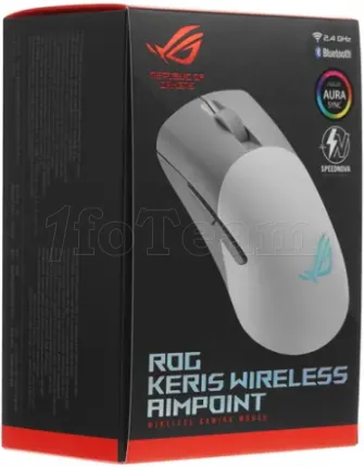 Photo de Souris sans fil Gamer Asus Rog Keris Aimpoint (Blanc)