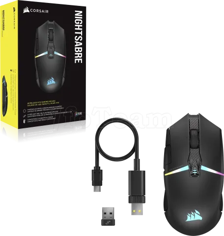 Photo de Souris sans fil Gamer Corsair NightSabre RGB (Noir)