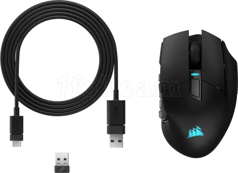 Photo de Souris sans fil Gamer Corsair Scimitar Elite RGB (Noir)