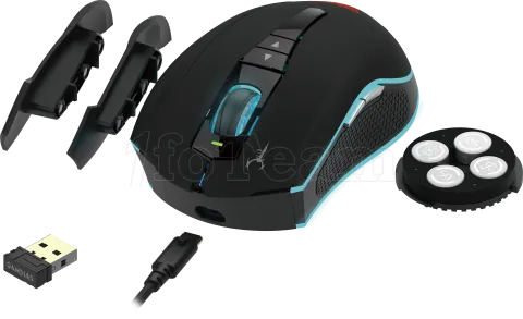 Photo de Souris sans fil Gamer Gamdias Hades M1 RGB (Noir)