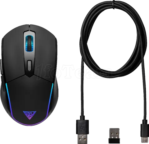 Photo de Souris sans fil Gamer Gamdias Hades M2 RGB (Noir)