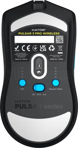 Photo de Souris sans fil Gamer Hator Pulsar 3 Pro RGB (Noir)