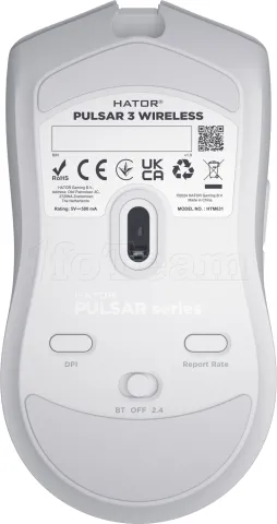 Photo de Souris sans fil Gamer Hator Pulsar 3 RGB (Blanc)