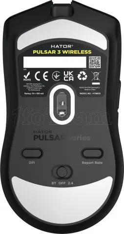 Photo de Souris sans fil Gamer Hator Pulsar 3 RGB (Noir)
