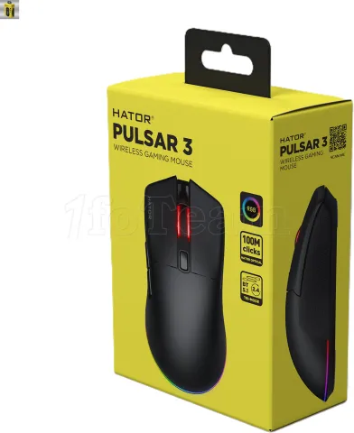 Photo de Souris sans fil Gamer Hator Pulsar 3 RGB (Noir)