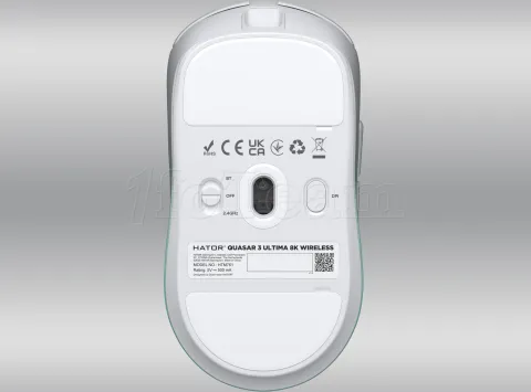 Photo de Souris sans fil Gamer Hator Quasar 3 Ultima 8K (Blanc-vert)